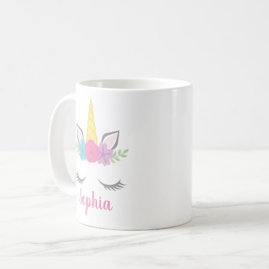 Personalisierte Blumenbedeckung Kaffeetasse (Vorderseite Links)