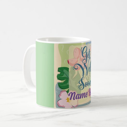 Personalisierte Blumenbeete Tasse (Vorderseite Links)