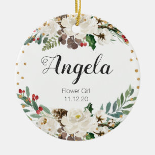 Personalisierte Blumenblume Girl - Girl Keramik Ornament
