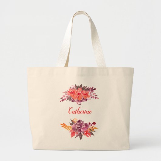 Personalisierte BlumenBouquet Tote Tasche (Vorne)