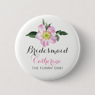 Personalisierte BlumenbridesMagd-Taste Button