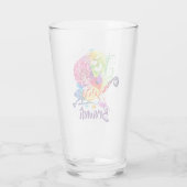 Personalisierte Blumeneidechse Glas (Rückseite)