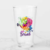Personalisierte Blumeneidechse Glas (Vorderseite)