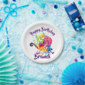Personalisierte Blumeneidechse Pappteller (Party)