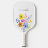 Personalisierte Blumenfarbe Pickleball Schläger (Rückseite)