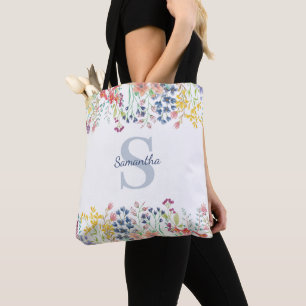 Personalisierte Blumenfarbe Tasche