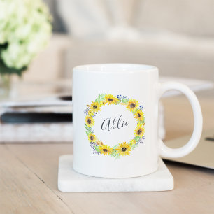 Personalisierte Blumenfelder Kaffeetasse