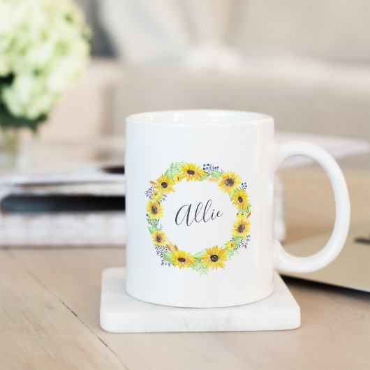 Personalisierte Blumenfelder Kaffeetasse