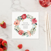 Personalisierte Blumengärten Foliage Garland Serviette (Beispiel)