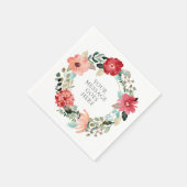 Personalisierte Blumengärten Foliage Garland Serviette (Ecke)