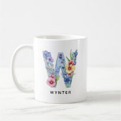 Personalisierte Blumengattierung Hochzeitsgeschenk Kaffeetasse (Links)