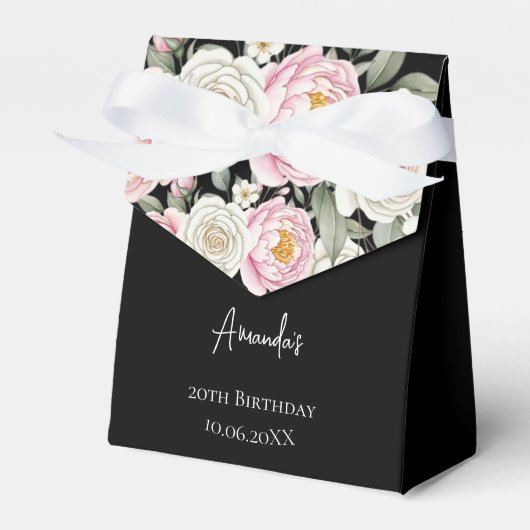Personalisierte Blumengeburtstags-Geschenkbox Geschenkschachtel (Vorderseite)