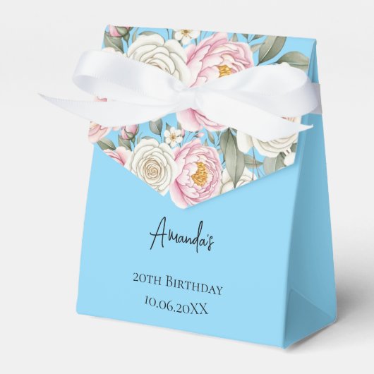 Personalisierte Blumengeburtstags-Geschenkbox Geschenkschachtel (Vorderseite)