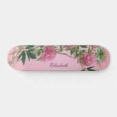 Personalisierte, blumengeschmückte, rustikale Pfir Skateboard (Horizontal)