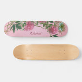 Personalisierte, blumengeschmückte, rustikale Pfir Skateboard (Horizontal)