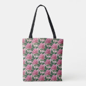Personalisierte, blumengeschmückte, rustikale Pfir Tasche (Rückseite)