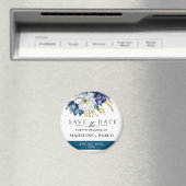 Personalisierte Blumenhochzeit Das Datumsmagazin s Magnet (In Situ (Geschirrspüler))