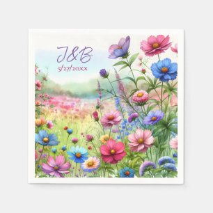 Personalisierte Blumenhochzeit Personalisiert Serviette
