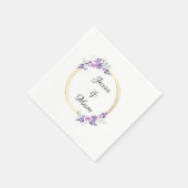 Personalisierte Blumenhochzeit Serviette (Ecke)