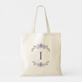 Personalisierte Blumeninitial-Tasche | Brautjungfe Tragetasche (Rückseite)