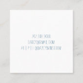 Personalisierte Blumenkarte für die Drachenfliege Telefonnummerkarte (Rückseite)