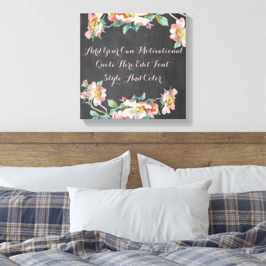 Personalisierte Blumenklatsche Leinwanddruck (Insitu (Schlafzimmer))