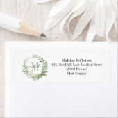 Personalisierte Blumenmonogramm-Grünwald-Blätter (Insitu)