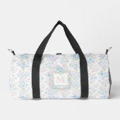 Personalisierte Blumenmonogramm-Tasche Duffle Bag (Vorderseite)