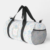 Personalisierte Blumenmonogramm-Tasche Duffle Bag (Rechte Ecke)