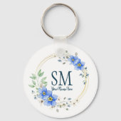 Personalisierte Blumenmonogramm Wildblumen Schlüsselanhänger (Vorderseite)