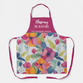 Personalisierte Blumenmuster Damen' Schürze (Vorderseite)