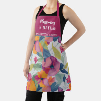 Personalisierte Blumenmuster Damen' Schürze