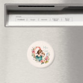 Personalisierte Blumenmutter und Tochter Son Magnet (In Situ (Geschirrspüler))