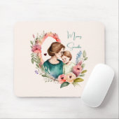 Personalisierte Blumenmutter und Tochter Son Mousepad (Mit Mouse)