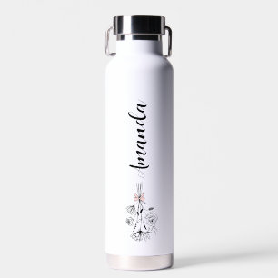 Personalisierte Blumenname Geburtsmonatsblume Trinkflasche