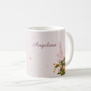 Personalisierte Blumennamens-Tasse Kaffeetasse
