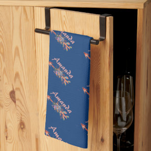 Personalisierte Blumenpfeile  Geschirrtuch