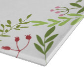 Personalisierte Blumenrahmen Shabbat Challah Schneidebrett (Ecke)