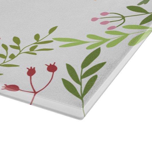 Personalisierte Blumenrahmen Shabbat Challah Schneidebrett (Ecke)