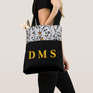 Personalisierte Blumenranken-Einkaufstasche Tasche