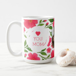 Personalisierte Blumenroter Tasse - Liebe Mama