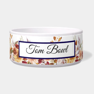 Personalisierte Blumenschale mit Haustiernamen Napf
