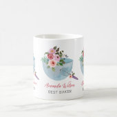 Personalisierte Blumenschale und Whisker Bakers Kaffeetasse (Mittel)