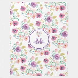Personalisierte Blumenstrauß Fleecedecke