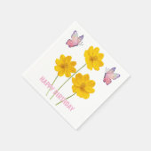 Personalisierte Blumensträuße Serviette (Ecke)