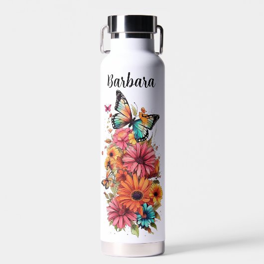 Personalisierte Blumensträuße Trinkflasche (Vorne)