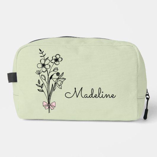 Personalisierte Blumenüberdachung Waschbeutel (Vorderseite)