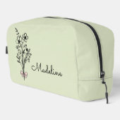 Personalisierte Blumenüberdachung Waschbeutel (Rechte Ecke)