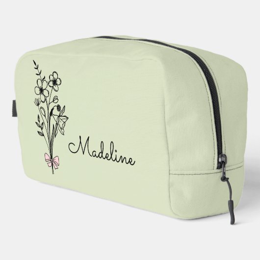 Personalisierte Blumenüberdachung Waschbeutel (Rechte Ecke)