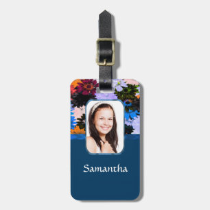 Personalisierte Blumenvorlage Gepäckanhänger